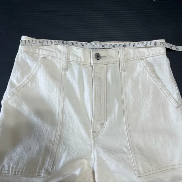 Abercrombie & Fitch The 90s Straight Jean Ultra High Rise In Cream Size 28/6 - Picture 6 of 9